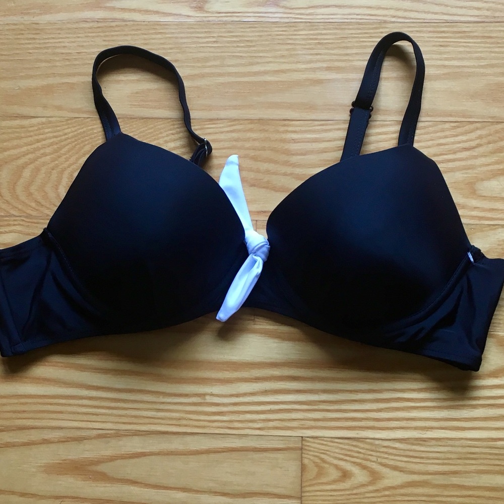 Marilyn Monroe Bathing Suit Top Black White Bow